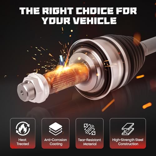 Front CV Axle Shaft Assembly Fits for Toyota 4Runner 2003-2022, for Tacoma 2005-2020, for FJ Cruiser 2007-2014, Fits for Lexus GX460 2010-2022, GX470 2003-2009, Replace for 66-5235, 2pc