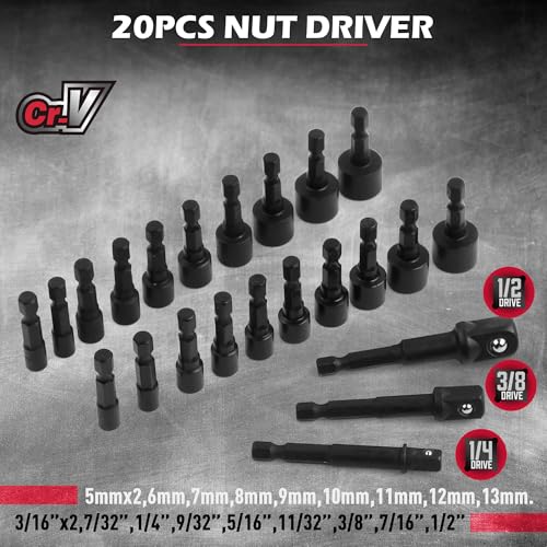 232-Piece Ultimate Screwdriver Bit Set, Cr-V Impact Driver Bit Set Includes Security Bits,Nut Driver, Ratchet Wrench and Bits Holder - style: 232 PCS Impact Ready Set