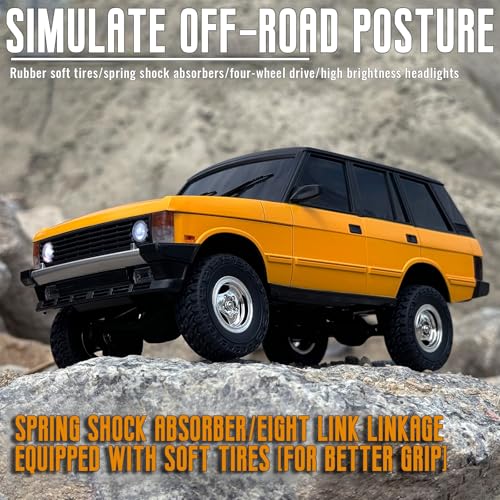 LDRC 1/18 Rc Climbing Car Ld18401 4wd Off-Road Vehicle Professional Adult Model Remote Control Crawler Cars (Yellow)