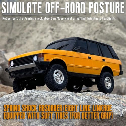 LDRC 1/18 Rc Climbing Car Ld18401 4wd Off-Road Vehicle Professional Adult Model Remote Control Crawler Cars (Yellow)