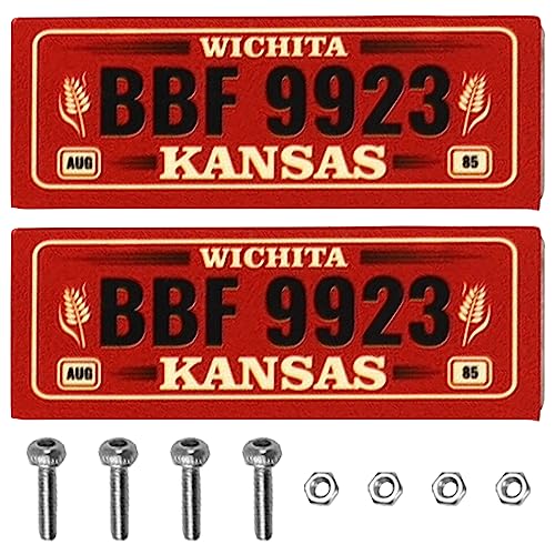 2PCS HIRCQOO Metal RC Car License Plate Decorations Accessories Compatible with Traxxas TRX-4 Tamiya CC01 Axial SCX10 D90 1/10 RC Crawler Car (BBF9923) - style: BBF9923