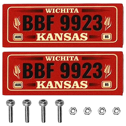 2PCS HIRCQOO Metal RC Car License Plate Decorations Accessories Compatible with Traxxas TRX-4 Tamiya CC01 Axial SCX10 D90 1/10 RC Crawler Car (BBF9923) - style: BBF9923