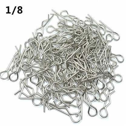 RC Crawlers Components For HSP For HPI 1/8 1/10 1/16 Replacement RC Body Shell Clip Pins Model Remote Control Car Spare Parts RC Model Car Toy Accessories 100PCS(1/8) - size: 1/8
