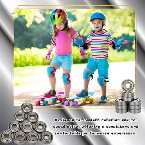 120 Pcs Ball Bearings 608 ZZ Double Metal Sealed Deep Groove Bearings Small Ball Bearings for Furniture Wheel Skateboards Inline Skates 3D Printer