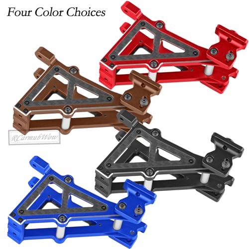 RC Rear Wing Mount w/Washer Upgrades Part for 1/10 Jato 4X4 Brushless,Jato 4X4 VXL,Alloy Aluminium Wing Mount w/ Carbon Fibre Washer,Replace #9046 #9617,Bronze - color: Bronze(1set)