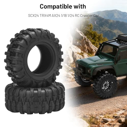 1.3 RC Tires, daitoku 65 * 25 * 33mm 1.3 Crawler Tires for SCX24 TRX4M AX24 1/18 1/24 RC Crawler - Style A - style: Style A