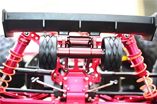 GPM 7Pc Set Upgrades Aluminum Rear Wheelie with Wing Mount for 1/8 Outcast 6S BLX Stunt Truck Brushless & 1/8 Kraton 6S 106005 & 106015 & 106018 RC Cars (red)