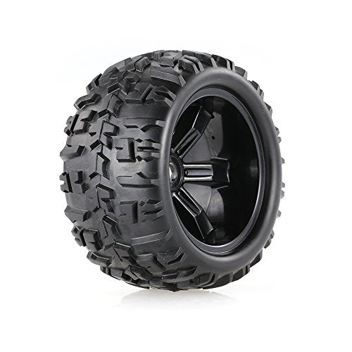 Goolsky 2pcs 3.6 Inch 150mm Monster Truck Wheel Rim and Tire for 1/8 Traxxas HSP HPI E-MAXX Savage Flux ZD Racing RC Car