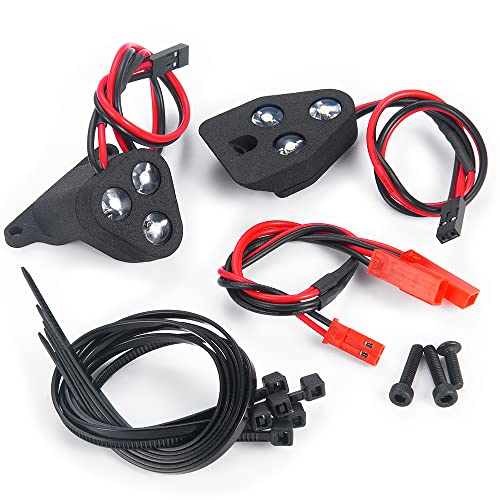 MOHERO RC Car LED Light Kit - Front & Rear Light Kits - Headlight Taillights Set for 1/8 Typhon 6S 4WD BLX Buggy TLR Tuned Upgrade Parts