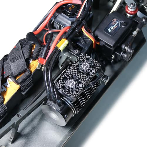OGRC Dual 30mm RC Cooling Fans 27000 RPM 1/7 1/8 40/42mm Dia Motor Heatsink | Metal Cover, Fits 4068 4274 Series Brushless Motor