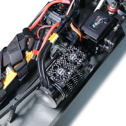 OGRC Dual 30mm RC Cooling Fans 27000 RPM 1/7 1/8 40/42mm Dia Motor Heatsink | Metal Cover, Fits 4068 4274 Series Brushless Motor
