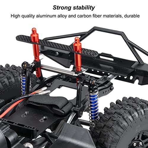 Keenso RC Shell Columns, Front Rear Aluminum Alloy Carbon Fiber Car Body Mount Post for Axial SCX10 90046 90047 1/10 RC Car (Red) - color: Red