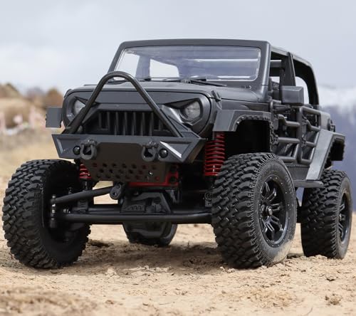 1/12 RC Crawler RTR, MN-128 Off-Road Truck, 4x4 RC Rock Crawler with 2.4G Remote Control RC Jeep Car Model for Adults Hobby Gifts (Black) - color: Black