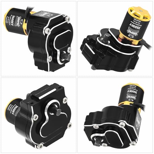 GOUPRC Upgarde 30A Brushless Esc & 1621 3500KV Brushless Outrunner Motor with Transmission for Redcat Ascent 18 1/18 RC Crawler Upgrade - style: For Redcat Black