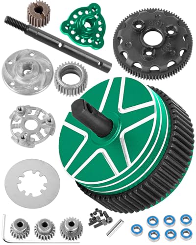 RC Upgrades Part for 1/10 Slash/Rustler/Stampede/Bandit 2WD(VXL),48P 86T Spur Gear&Slipper Clutch&Differential Transmission Gear&Slipper Rebuild Kit&Pressure Plate Hops up,Green - color: Green-48P&86T