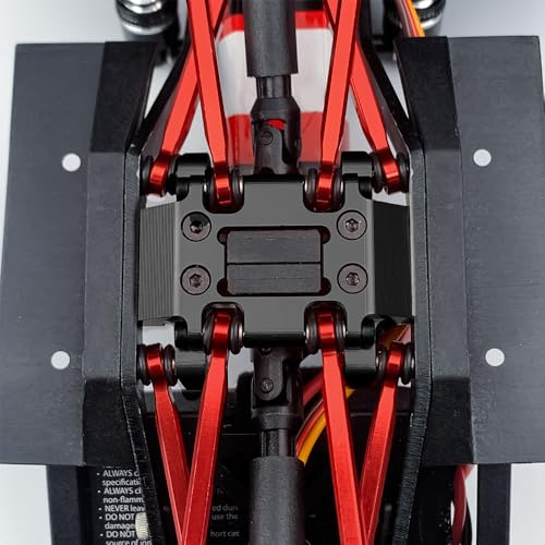 MOHERO RC Car CNC Center Skid Plate for 1/18 RC Rock Crawler Ascent 18 Upgrade Part (Black) - color: Black
