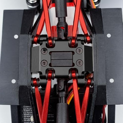 MOHERO RC Car CNC Center Skid Plate for 1/18 RC Rock Crawler Ascent 18 Upgrade Part (Black) - color: Black