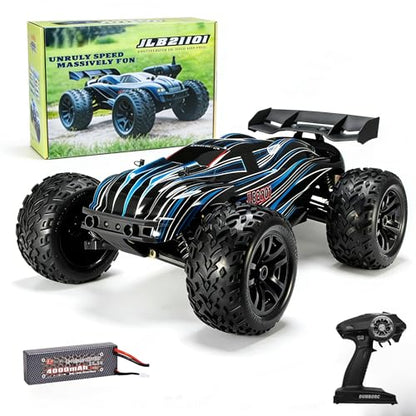 Jlbracing Cheetah 21101 1:10 RTR Brushless RC Truck, 80km/h High Speed with 120A ESC, 4WD Off-Road Monster Truck IPX7 Waterproof, Electric RC Car for Adults - All Terrain for Snow/Sand