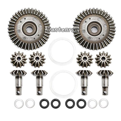 RC Metal Differential Gear Diff Gear Assembly Set Upgraded Parts Compatible with 1:10 Short Course Truck Car Traxxas Slash 4X4 / Stampede 4X4 / Rustle 4X4 / Huanqi 727 Upgraded Parts