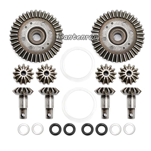 RC Metal Differential Gear Diff Gear Assembly Set Upgraded Parts Compatible with 1:10 Short Course Truck Car Traxxas Slash 4X4 / Stampede 4X4 / Rustle 4X4 / Huanqi 727 Upgraded Parts
