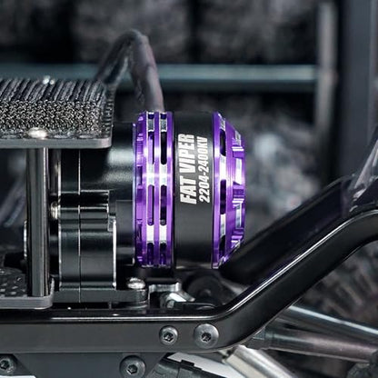 INJORA Fat Viper 2204 2400KV Brushless Outrunner Motor for 1/18 TRX4M - size: 2400KV Motor without Transmission