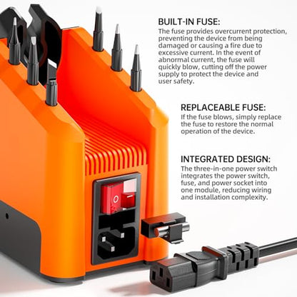 Digital Soldering Iron station Kit, 2 Auxiliary Clamps, 5 Soldering Iron Tips, Solder Wires, Solder Suckers, Stainless Steel Tweezers, and a Phillips Start, soldering station - color: 988d