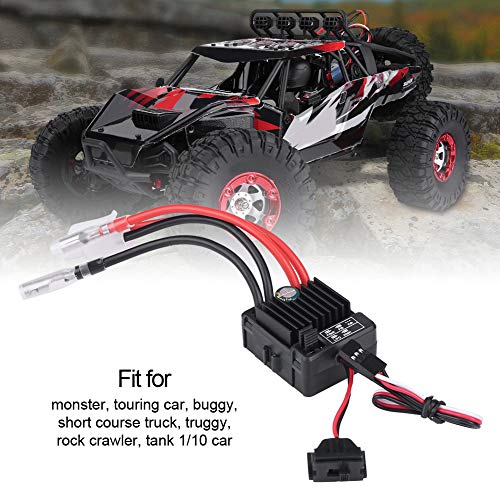 60A ESC Brushed, RC Car ESC Brushed Durable Brushed ESC, Dustproof 1060 60A for RC Car Monster