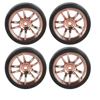 RC Toys For Ldrc AE86 A86 LD1801 LD1802 LD1803 LD1804 A01 A02 1/18 4pcs 31mm RC Hard Drift Tire Wheel Hard Tyre RC Car Upgrade Parts(Brown A) - color: Brown A