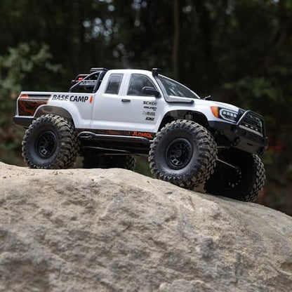 Axial RC Truck 1/10 SCX10 III Base Camp 4X4 Rock Crawler Brushed RTR (Battery and Charger Not Included), White, AXI-1375T1