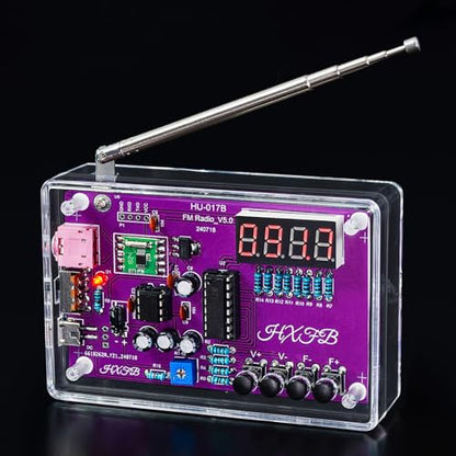 Upgraded RDA5807 Radio Soldering Kit,DIY Solder Project, Portable Radio DIY Electronic Kits, Practice Soldering Kit for Learning and Teaching Solder and Electronic