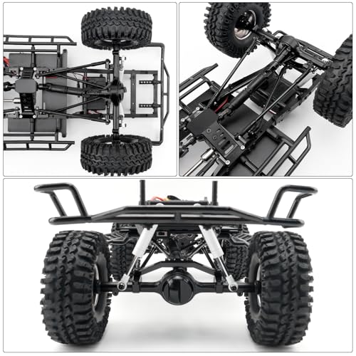 Aluminium Alloy 4 Link Kit Rear Axle with Panhard Bar Setup Upgrade Parts for 1/10 TF2 Trail Finder 2 RC Crawler Car