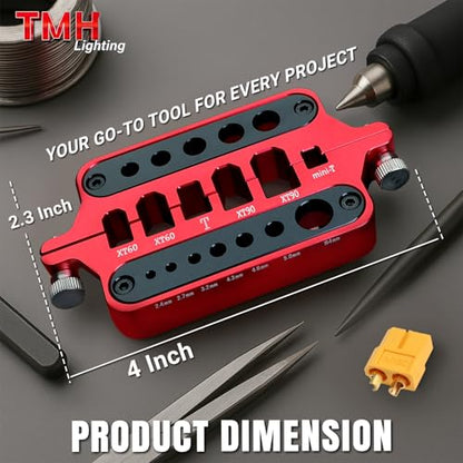 TMH Aluminum Welding Soldering Insulate Station Jic RC Tools for XT60 XT90 Deans Banana Plug Connector, Multifunctional Soldering Stations