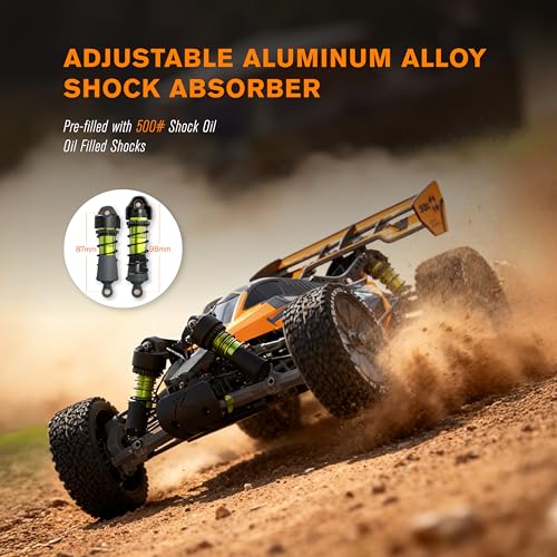 CROBOLL 1/10 Brushless RC Cars, 40+ mph Max, 4X4 RTR Off-Road Buggy | RLAARLO SBK10 Remote Control car for Boys and Adults, 3S Battery, Aluminum Chassis, Hobby and Beginner