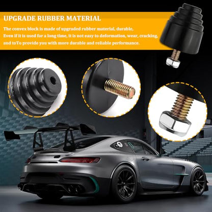 2PCS Suspension Bump Stop, Rear Leaf Spring Bumpers, Bump Stops Kit with Nuts, Universal Rubber Bump Stop Automotive Accessories for Most Cars Trucks Vans Shock Absorption and Cushioning