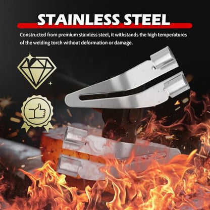 4PCS Plastic Welding Tips Kit,Stainless Steel Plastic Welder Tip by Plastics Welding Gun for Car Bumper Repair,45° Elbow & Smoothing Plastics Weldings Kit Tips Car Accessories