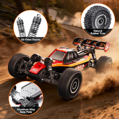 1/12 Brushless RC Cars for Adults,Remote Control Car for Fast RTR | Max 42 MPH 4X4 High Speed Racing RC Buggy with 3S 2200 mAh Battery,Fast Off-Road RC Truck,Suitable as Giftfor Beginner-Blue - color: Blue
