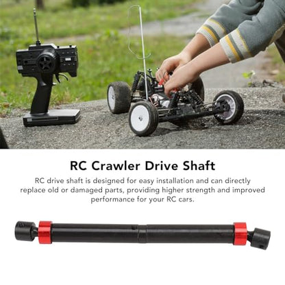 RC Car Drive Shaft Parts, 143 220mm RC Steel Drive Shaft Metal Drive Shafts Front Drive Shaft Set Accessory for Axial SCX10 90046 CC01 1/10 RC Car Crawler (Black)