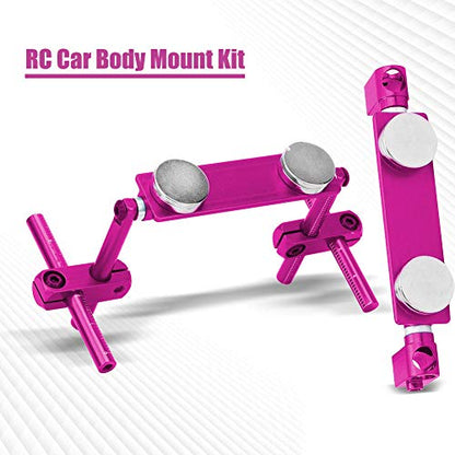 Tbest RC Car Body Mount Kit, Aluminum Magnetic Invisible Body Shell Mount Kit for HSP 1/10 RC Racing Car()