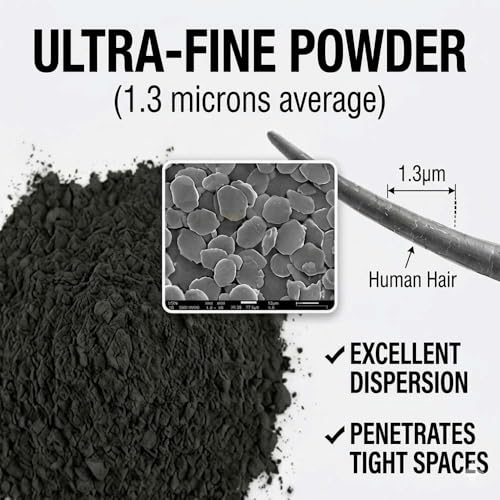 MoS2 Powder, 99% Pure Molybdenum Disulfide Powder, Dry Lubricant | 100g(3.5oz)1.3 Micron, Wear Reduction Metal & Gear Protection Bearing Compatible Grease Blending - color: 100g（3.5oz）