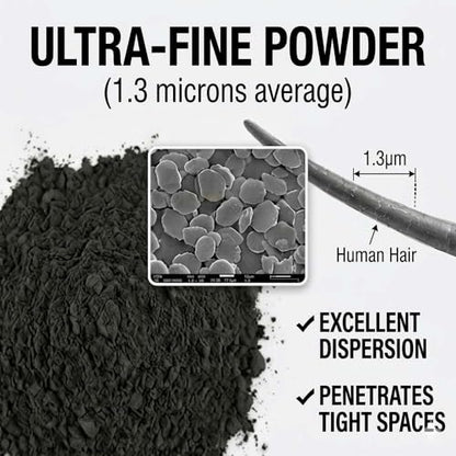MoS2 Powder, 99% Pure Molybdenum Disulfide Powder, Dry Lubricant | 100g(3.5oz)1.3 Micron, Wear Reduction Metal & Gear Protection Bearing Compatible Grease Blending - color: 100g（3.5oz）