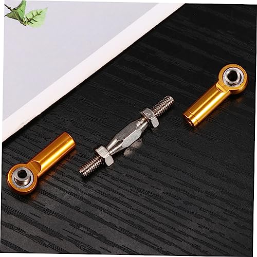 Toddmomy 6pcs Adjustable Turnbuckle Rod Kit Rod Links for Rc Truck CNC Machined Easy to Install - color: Yellow