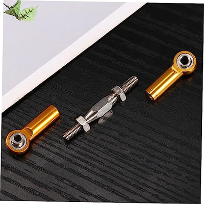 Toddmomy 6pcs Adjustable Turnbuckle Rod Kit Rod Links for Rc Truck CNC Machined Easy to Install - color: Yellow