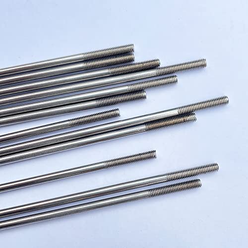 12Pcs M3 4.72" Pushrod Connector 304 Stainless Steel Rod Linkage DIY Parts for RC Model Airplane Helicopter Boat Car - size: M3x4.72"