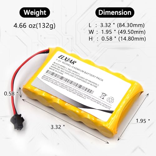 (2-Pack) 7.2V 800mAh Ni-Cd Battery with SM-2P Plug for Huina 1550 | Fits old-version Huina 550, 560, 1560, 570, 1570 and Fisca TR-211 RC vehicles; includes 2 USB charger cables.