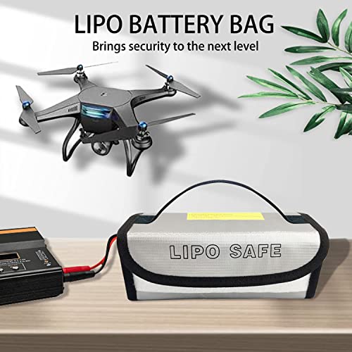 3PCS 185 * 60 * 75mm Lipo Battery Safe Bag Charging Bag for Lipo Battery Pack Storage Charging Transport,Home Travel Fireproof Safe Storage Pouch - size: 185*60*75mm