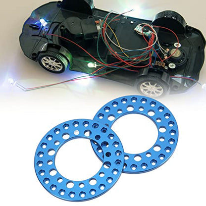 RC Wheel Rims, Lightweight Aluminum Beadlock Rings 1.9in Outer Rings 4Pcs for Off-Road Racing Hobbyists and 1/10 Scale RC Car Enthusiasts(Blue)