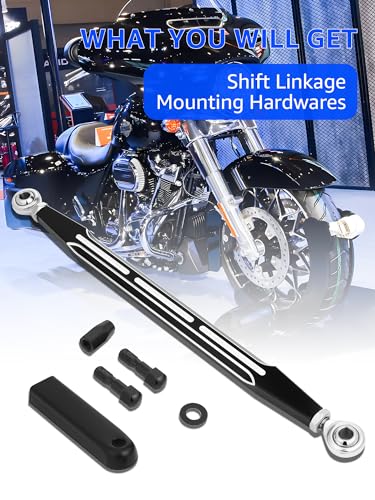 Shifter Linkage, Motorcycle Gear Shift Linkage | Compatible for Harley Davidson 1986-2024 Street Glide, Electra Glide, Road Glide, Road King, Tri Glide, Softail, Dyna - color: Black