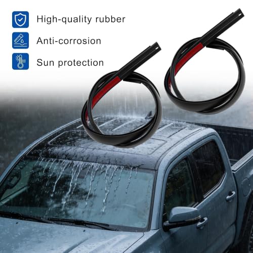 Roof Drip Molding Weatherstrip Compatible with Toyota Tacoma | Fit for Toyota Tacoma Roof Drip Molding Trim Double CAB 2016-2023 Replace 75552-04081 75551-04080 75552-04080 75551-04081 - color: 75551-04081
