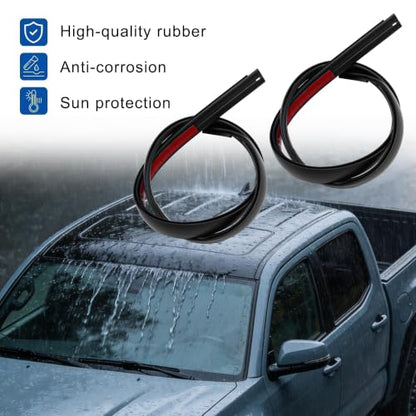 Roof Drip Molding Weatherstrip Compatible with Toyota Tacoma | Fit for Toyota Tacoma Roof Drip Molding Trim Double CAB 2016-2023 Replace 75552-04081 75551-04080 75552-04080 75551-04081 - color: 75551-04081
