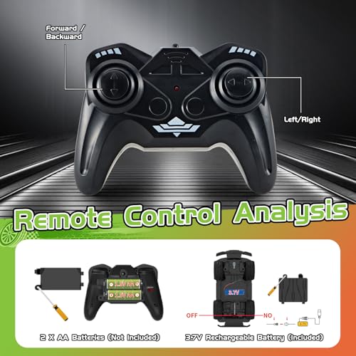Remote Control Cool Off-Road Vehicle Truck, 2.4GHz RC Car with LED Lights, 1:20 Scale Off-Road Vehicle, Red RC Truck,Remote Control car from a Long Distance,Gifts for Children (Green) - color: Green
